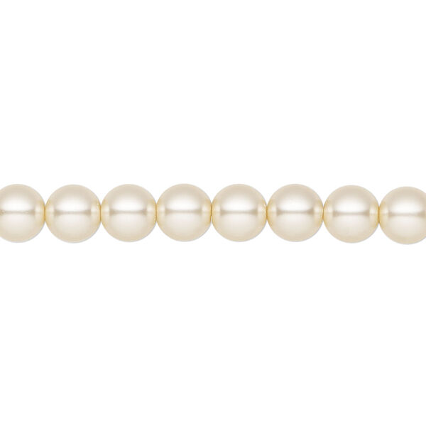 Pearl 25pk creamrose, Preciosa Czech crystal 6mm round image number 0
