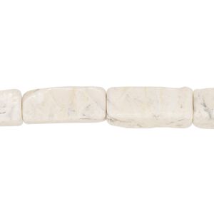 Riverstone 1pkg1, square tube bead natural 15 inch 14x7mm-18x8mm
