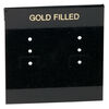 Earring card, flocked plastic, black and gold, 2x2-inch square with "GOLD FILLED." Sold per pkg of 100. image number 0