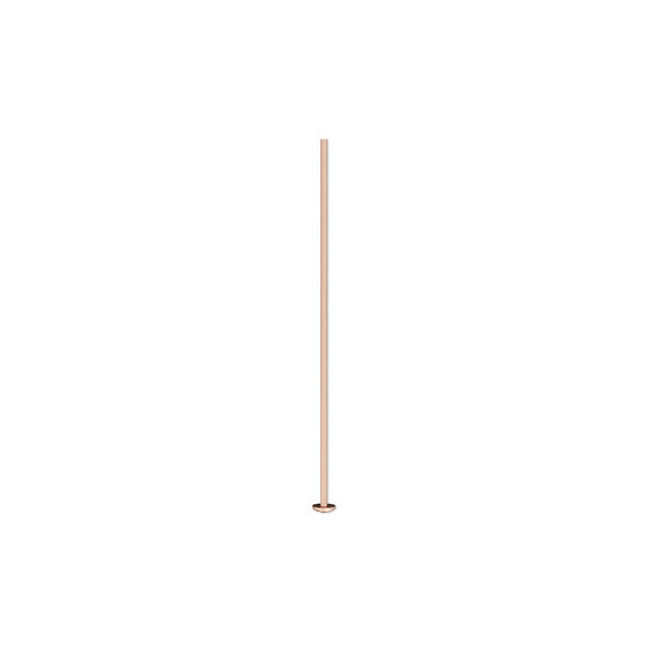 Head pin, 14Kt rose gold-filled, 1 inch, 24 gauge. Sold per pkg of 25. image number 0