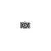 Bead, pewter (tin-based alloy), pkg/1, antiqued, 9x6mm Celtic knot. image number 0