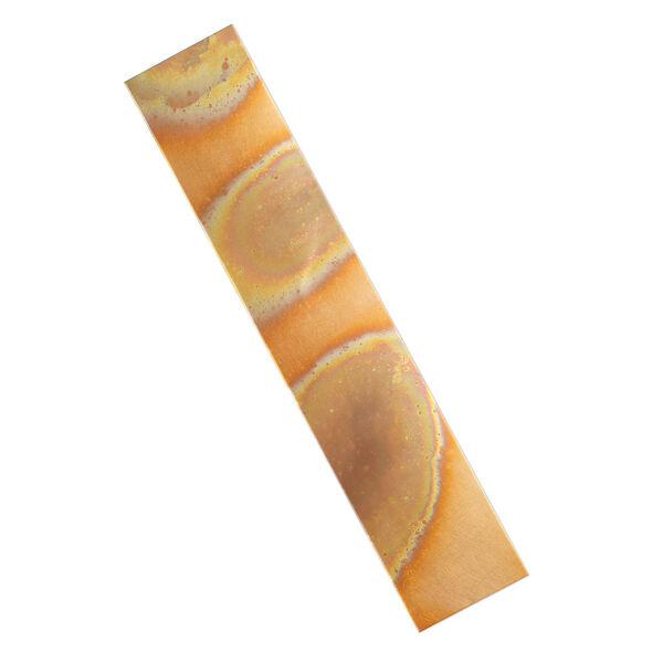 Sheet, Lillypilly, copper, flamed patina, 10x2-inch single-sided rectangle, 36 gauge. Sold individually. image number 0