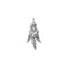 Bail, ice-pick, antiqued sterling silver, 19x9mm fancy leaf, 5mm grip length. Sold individually. image number 0