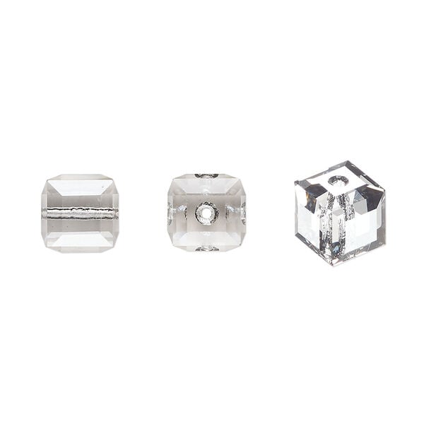 Bead 1pkg96 crystal urban grey, Swarovski&reg;, 8mm cube 5601 image number 0