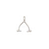Bail, ice-pick, antiqued sterling silver, 15x13mm with rope design, 8mm grip length. Sold individually. image number 0