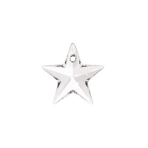 Drop 48pk crystal, Swarovski® 20x19mm pendant star 6714