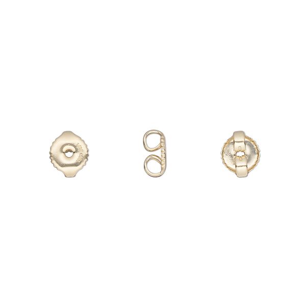 Earnut 1pkg2 14Kt gold-filled, 6.5x5.5mm, 1 pair image number 0