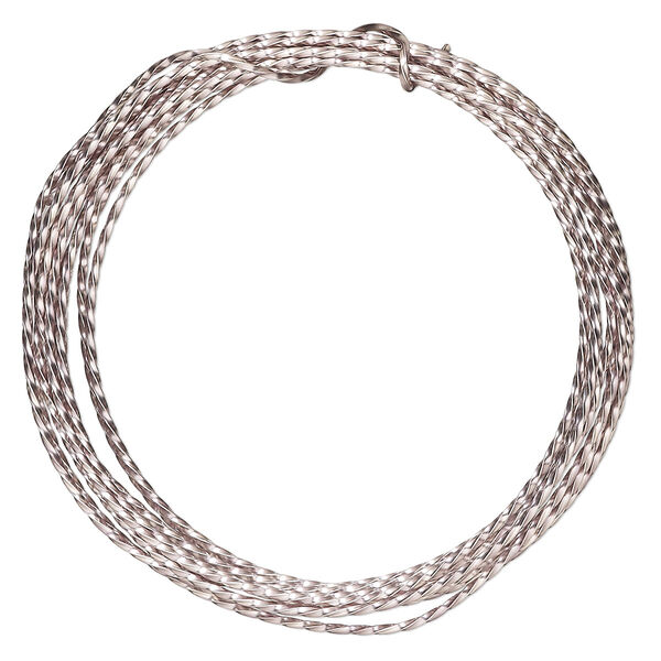 Wire, ParaWire™, titanium-finished copper, twisted square, 18 gauge. Sold per 8-foot section. image number 0