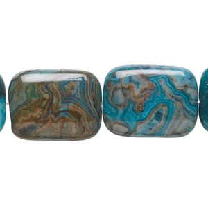 Crazy lace agate 1pkg1, puffed pillow bead 15.5-16 inch 20x15mm