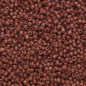 Seed bead, Ming Tree™, glass, pkg/1 pound, #11 round, opaque brown.