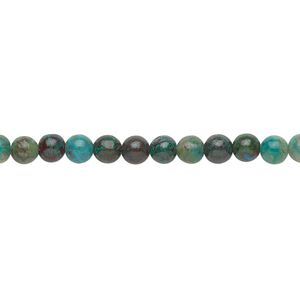 Chrysocolla 1pkg1, round bead 15.5-16 inch 4mm