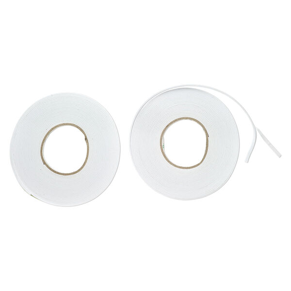 Adhesive strip, Art Edge™, EVA foam, white, 5mm. Sold per pkg of (2) 30-foot roll. image number 0