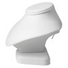Display, necklace, leatherette, white, 5 x 5-1/2 x 5-inch pedestal. Sold individually. image number 1