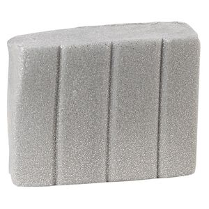 Polymer clay, Sculpey® PREMO, white gold glitter. Sold per 2-ounce bar.