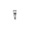 Bail, ice-pick, antique silver-plated brass, 13x4mm triangle with lines, 10mm grip length. Sold individually. image number 0