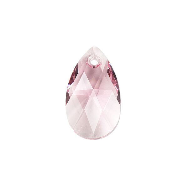 Drop 1pk light rose, Crystal Passions® 22x13mm pendant pear 6106 image number 0
