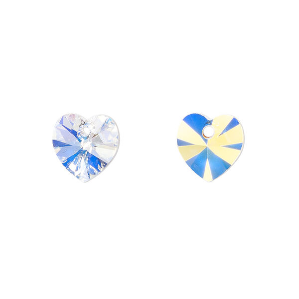 Drop 24pk crystal AB, Crystal Passions® 10mm pendant heart 6228 image number 0