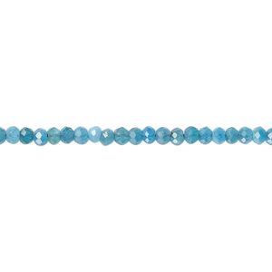Blue apatite 1pkg1, faceted rondelle bead natural 15.5-16 inch 2.5x2mm-3x2.5mm