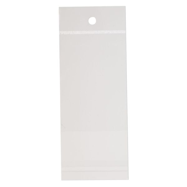 Bag, Clean-Vu®, plastic, clear, 3x2 inches with hole. Sold per pkg of 100. image number 1