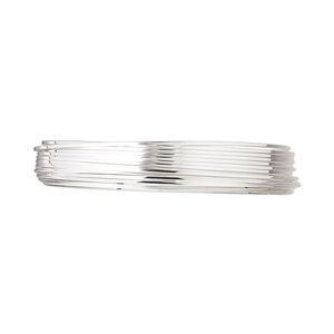 Wire, sterling silver, full-hard, square, 24 gauge. Sold per pkg of 5 feet.