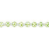 Bead, glass 1pkg8, opaque green and white, 10mm hand-painted round. image number 1
