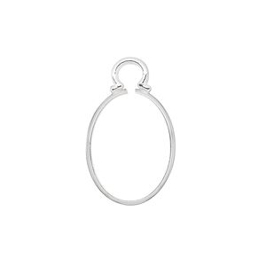 Drop, Cinch Mount, sterling silver, 18x13mm oval setting. Sold individually.