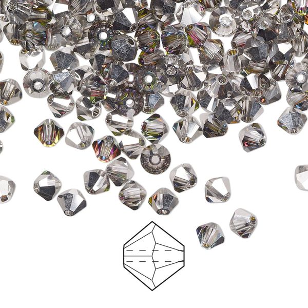 Bead 720pk crystal vitrail medium, Preciosa Czech crystal 4mm bicone image number 0