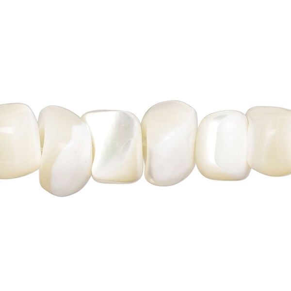 Gold lip / mother-of-pearl shell 1pkg1, nugget bead 15 inch small to medium image number 0