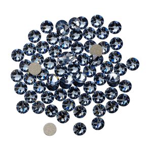 Flat back 1440pk denim blue foil back, Swarovski® 3-3.2mm rose round SS12 2088