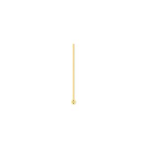 Head pin, gold-plated brass, 3/4 inch with 1.5mm ball, 24 gauge. Sold per pkg of 500.