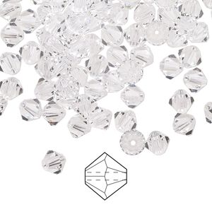 Bead 144pk crystal, Preciosa Czech crystal 5mm bicone