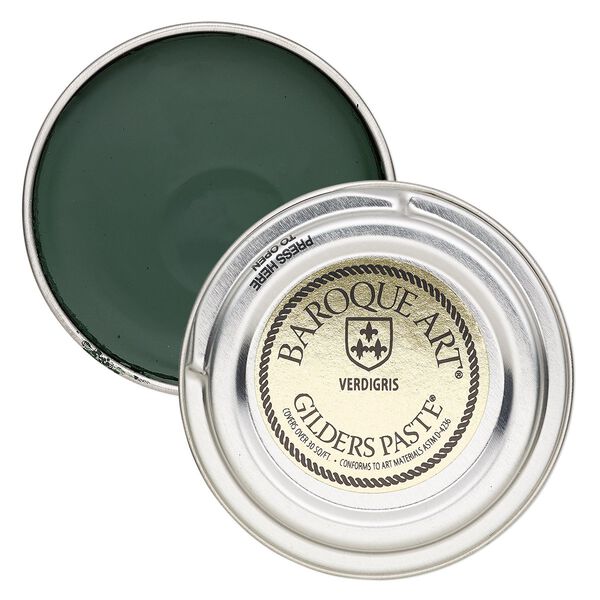 Wax paste, Gilders Paste®, pkg/1-ounce tin, verdigris. image number 0
