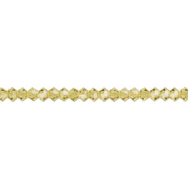 Bead 1440pk acid yellow, Preciosa Czech crystal 3mm bicone image number 0