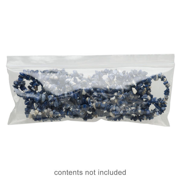 Bag, Tite-Lip™, plastic, clear, 8x3-inch side zip. Sold per pkg of 1,000. image number 0