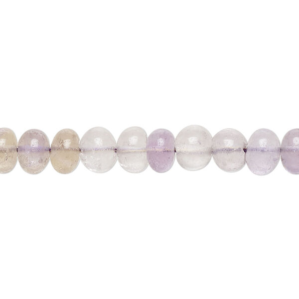 Bead, amethyst / citrine / ametrine (natural/heated), 6x4mm-7x5mm hand-cut rondelle, C grade, Mohs hardness 7. Sold per 14-inch strand, approximately 70 beads. image number 0