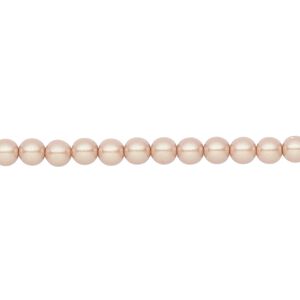 Pearl 600pk pearlescent pink, Preciosa Czech crystal 4mm round
