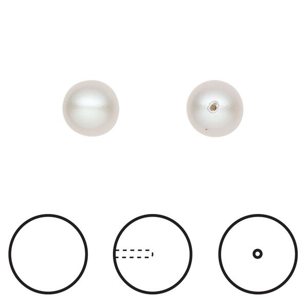 Pearl 4pk iridescent dove grey, Crystal Passions® 8mm round 5818 image number 0