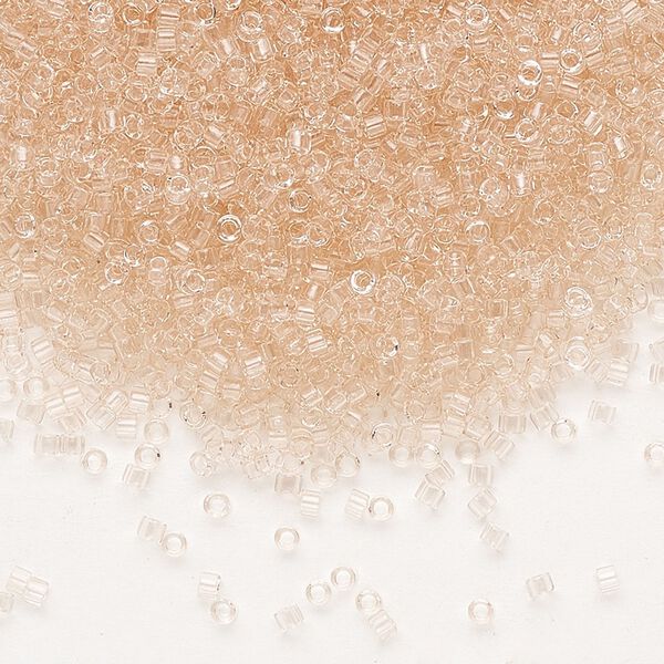 Seed bead, Delica®, glass, pkg/250g, #11 round, transparent pink mist (DB-1103). image number 0