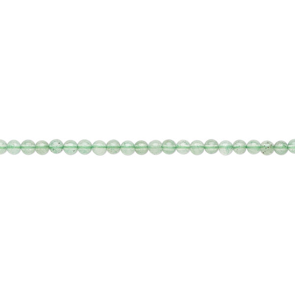 Bead 1pkg1 green aventurine, 2mm round B grade, 15.5-16 inch natural light to medium image number 0