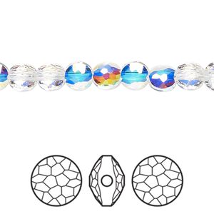 Bead 288pk crystal AB, Swarovski® 6mm puffed round 5034