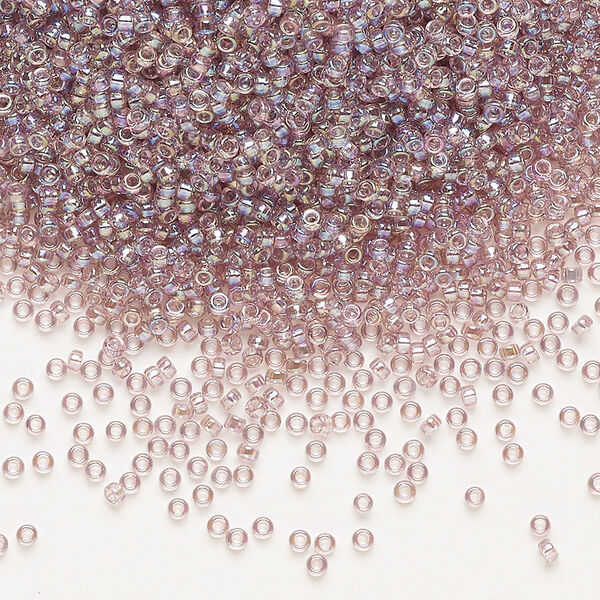 Seed bead, Miyuki, glass, pkg/250g, #15 rocaille, translucent rainbow smoky amethyst (RR-256). image number 0
