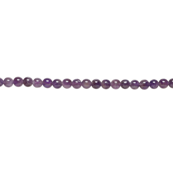 Amethyst 1pkg1, round bead natural, 15 inch 6-7mm image number 1