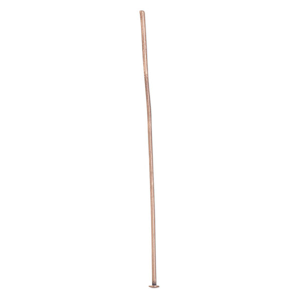 Head pin, antique copper-plated brass, 2 inches, 21 gauge. Sold per pkg of 100. image number 0