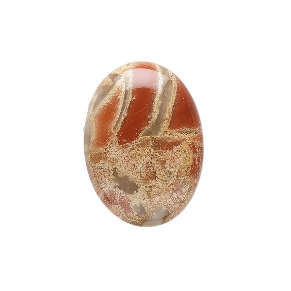 Spotted chalcedony 1pkg1, calibrated oval cab natural 25x18mm image number 0