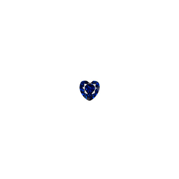 Gem, cubic zirconia, spinel blue, 5mm faceted heart, Mohs hardness 8-1/2. Sold per pkg of 2. image number 0