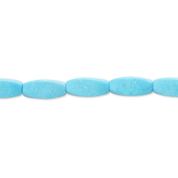 Magnesite 1pkg1, twisted oval bead 15 inch 10x4mm-11x5mm image number 0