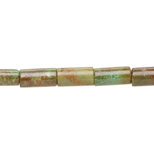 Turquoise 1pkg1, round tube bead C- grade, 15.5-16 inch 10x5mm-11x5mm image number 0