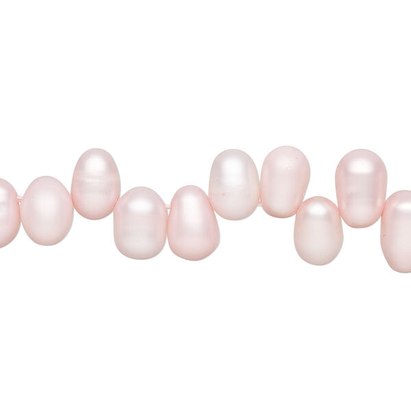 Freshwater pearl 1pkg1, top-drilled rice, 14 inch baby pink 6x5mm-10x6mm cultured image number 0