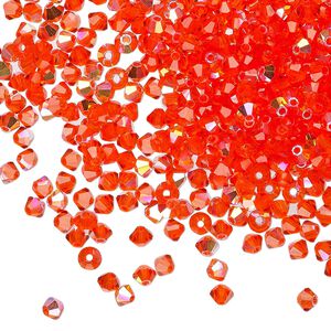 Bead 48pk hyacinth AB, Preciosa Czech crystal 3mm bicone
