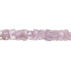 Amethyst 1pkg1, hand-cut faceted heishi bead natural 14 inch 6x3mm-7x5mm